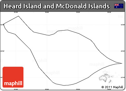Blank Simple Map of Heard Island and McDonald Islands, no labels