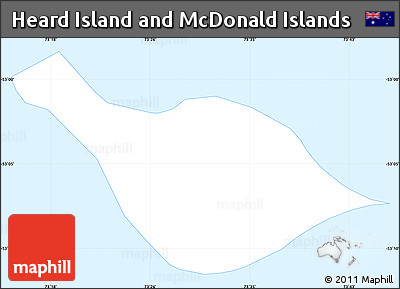 Classic Style Simple Map of Heard Island and McDonald Islands