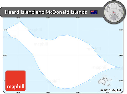 Classic Style Simple Map of Heard Island and McDonald Islands