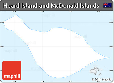 Classic Style Simple Map of Heard Island and McDonald Islands