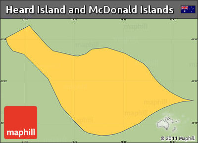 Savanna Style Simple Map of Heard Island and McDonald Islands, cropped outside