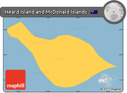 Savanna Style Simple Map of Heard Island and McDonald Islands