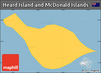 Savanna Style Simple Map of Heard Island and McDonald Islands