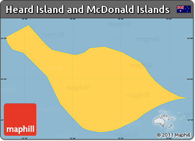 Savanna Style Simple Map of Heard Island and McDonald Islands, single color outside
