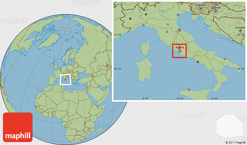 Vatican City In World Map Savanna Style Location Map Of Holy See (Vatican City)