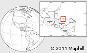 Blank Location Map of La Ceiba