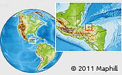 Physical Location Map of La Ceiba, highlighted parent region