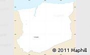 Classic Style Simple Map of La Ceiba, single color outside