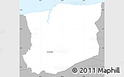 Gray Simple Map of La Ceiba