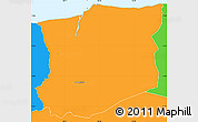 Political Simple Map of La Ceiba