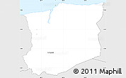 Silver Style Simple Map of La Ceiba