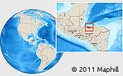 Shaded Relief Location Map of Atlantida