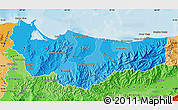 Political Shades Map of Atlantida