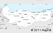 Silver Style Simple Map of Atlantida