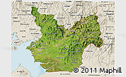 Satellite 3D Map of Choluteca, shaded relief outside