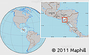 Gray Location Map of El Triunfo, highlighted parent region