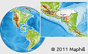 Physical Location Map of El Triunfo, highlighted country, highlighted parent region