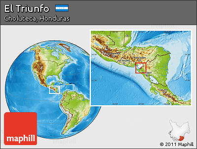 Physical Location Map of El Triunfo, highlighted parent region