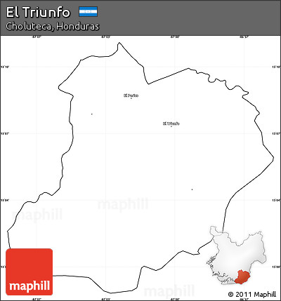 Blank Simple Map of El Triunfo, cropped outside