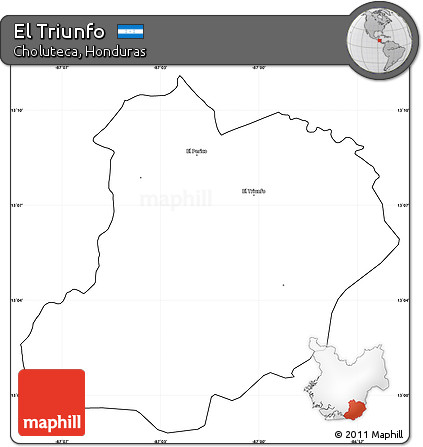 Blank Simple Map of El Triunfo, cropped outside
