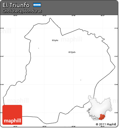 Blank Simple Map of El Triunfo, cropped outside