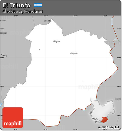 Gray Simple Map of El Triunfo