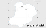 Silver Style Simple Map of El Triunfo, single color outside