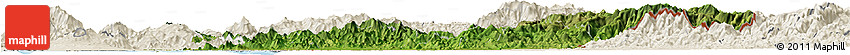 Satellite Horizon Map of Choluteca, shaded relief outside