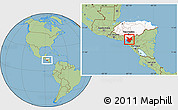 Savanna Style Location Map of Choluteca, highlighted country