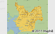 Savanna Style Map of Choluteca, single color outside