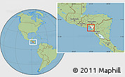 Savanna Style Location Map of Marcovia, highlighted parent region