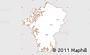 Classic Style Simple Map of Marcovia, cropped outside