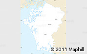 Classic Style Simple Map of Marcovia, single color outside