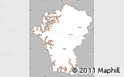 Gray Simple Map of Marcovia, cropped outside