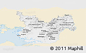 Classic Style Panoramic Map of Choluteca, single color outside