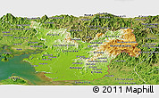 Physical Panoramic Map of Choluteca, satellite outside