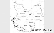 Blank Simple Map of Choluteca, cropped outside