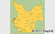Savanna Style Simple Map of Choluteca, cropped outside