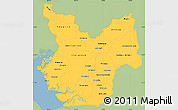 Savanna Style Simple Map of Choluteca, single color outside