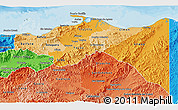 Political Shades 3D Map of Colon