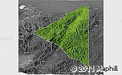 Satellite 3D Map of Iriona, desaturated