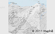 Silver Style 3D Map of Iriona