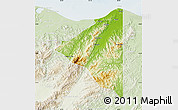 Physical Map of Iriona, lighten