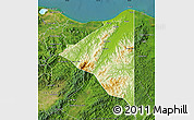 Physical Map of Iriona, satellite outside