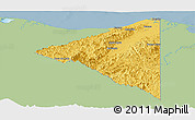 Savanna Style Panoramic Map of Iriona, single color outside