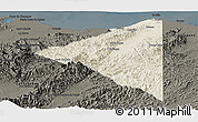 Shaded Relief Panoramic Map of Iriona, darken