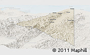 Shaded Relief Panoramic Map of Iriona, lighten