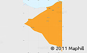 Political Simple Map of Iriona, single color outside