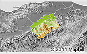 Physical 3D Map of Tocoa, desaturated