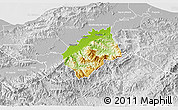 Physical 3D Map of Tocoa, lighten, desaturated